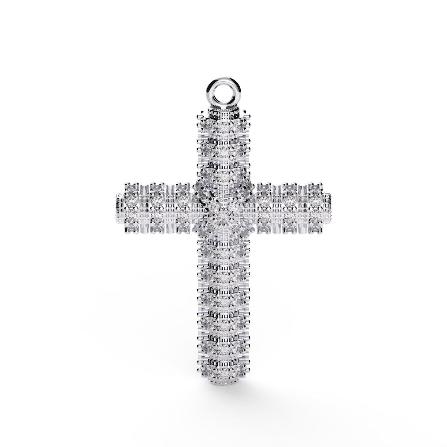 Sterling Silver Cross Pendant Necklace: CZ Charm, Christian Jewelry