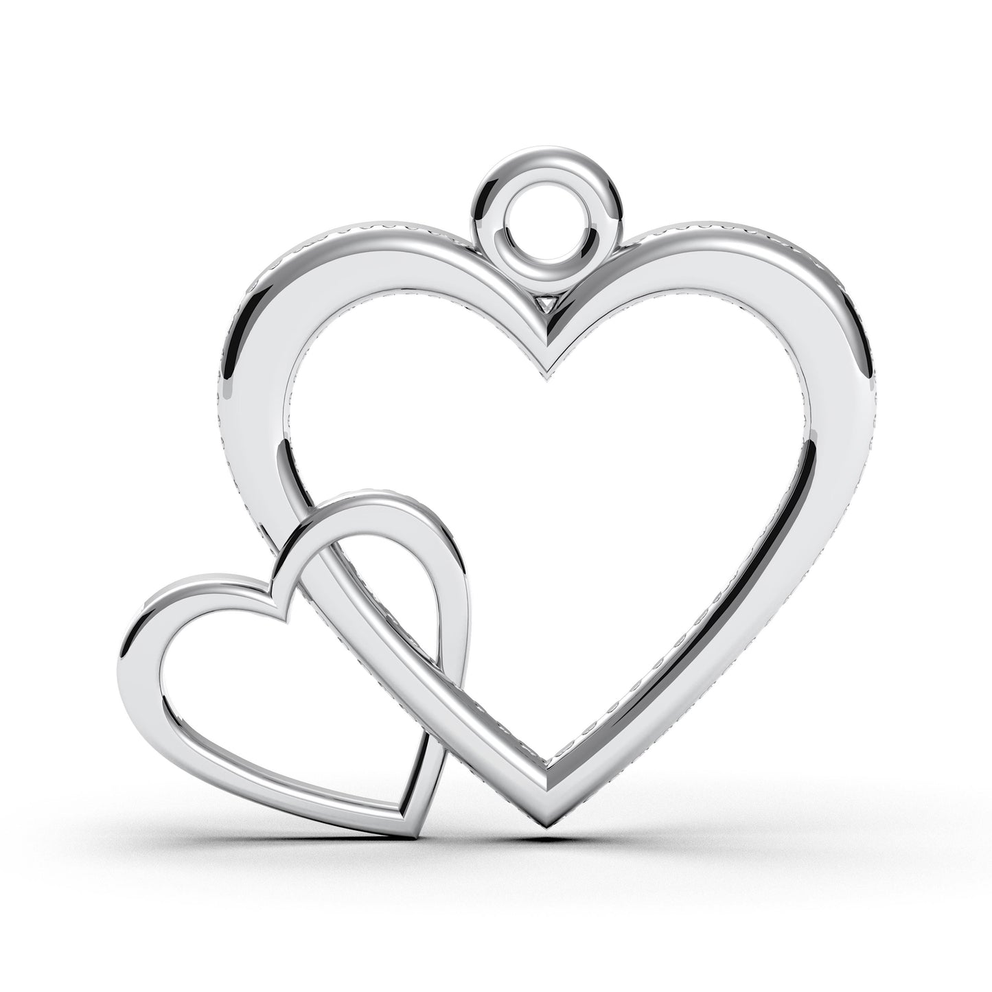 Sterling Silver Interlocking Hearts Necklace: Mother Daughter Jewelry