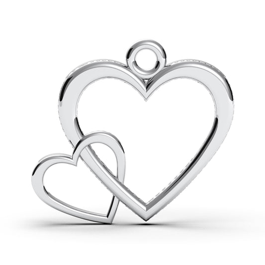 Sterling Silver Interlocking Hearts Necklace: Mother Daughter Jewelry
