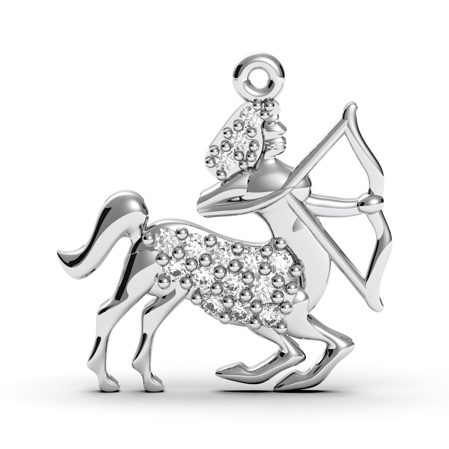 Sterling Silver Sagittarius Necklace: Archer Centaur Zodiac Pendant