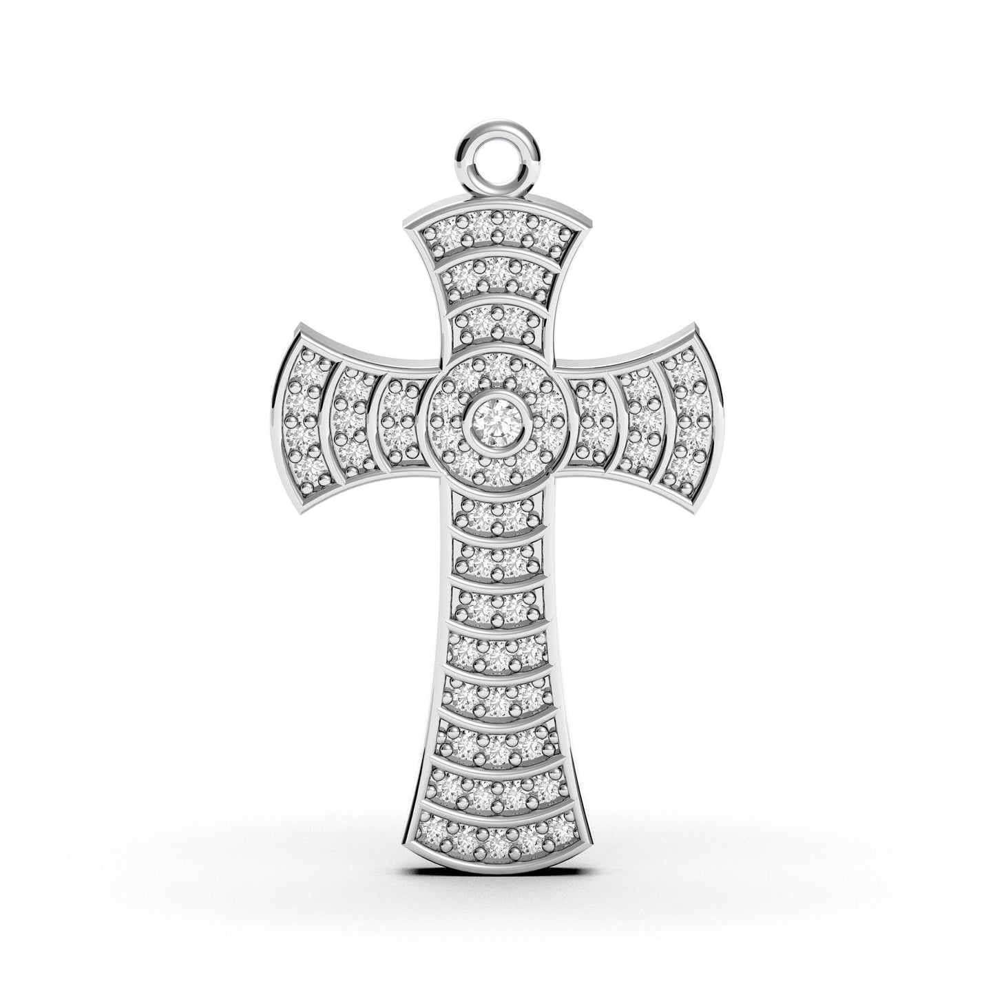 Sterling Silver Cross Pendant: CZ Charm, Modern Faith Necklace