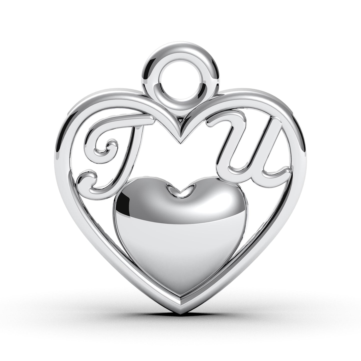 Sterling Silver 'Te Amo' Heart Pendant: Spanish Love Jewelry