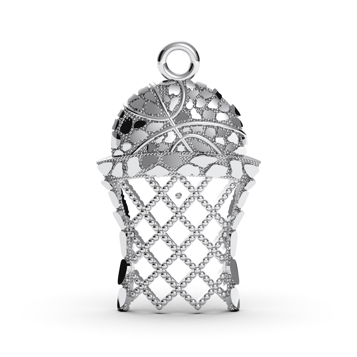 Sterling Silver Basketball Hoop Necklace: Sports Gift for Players