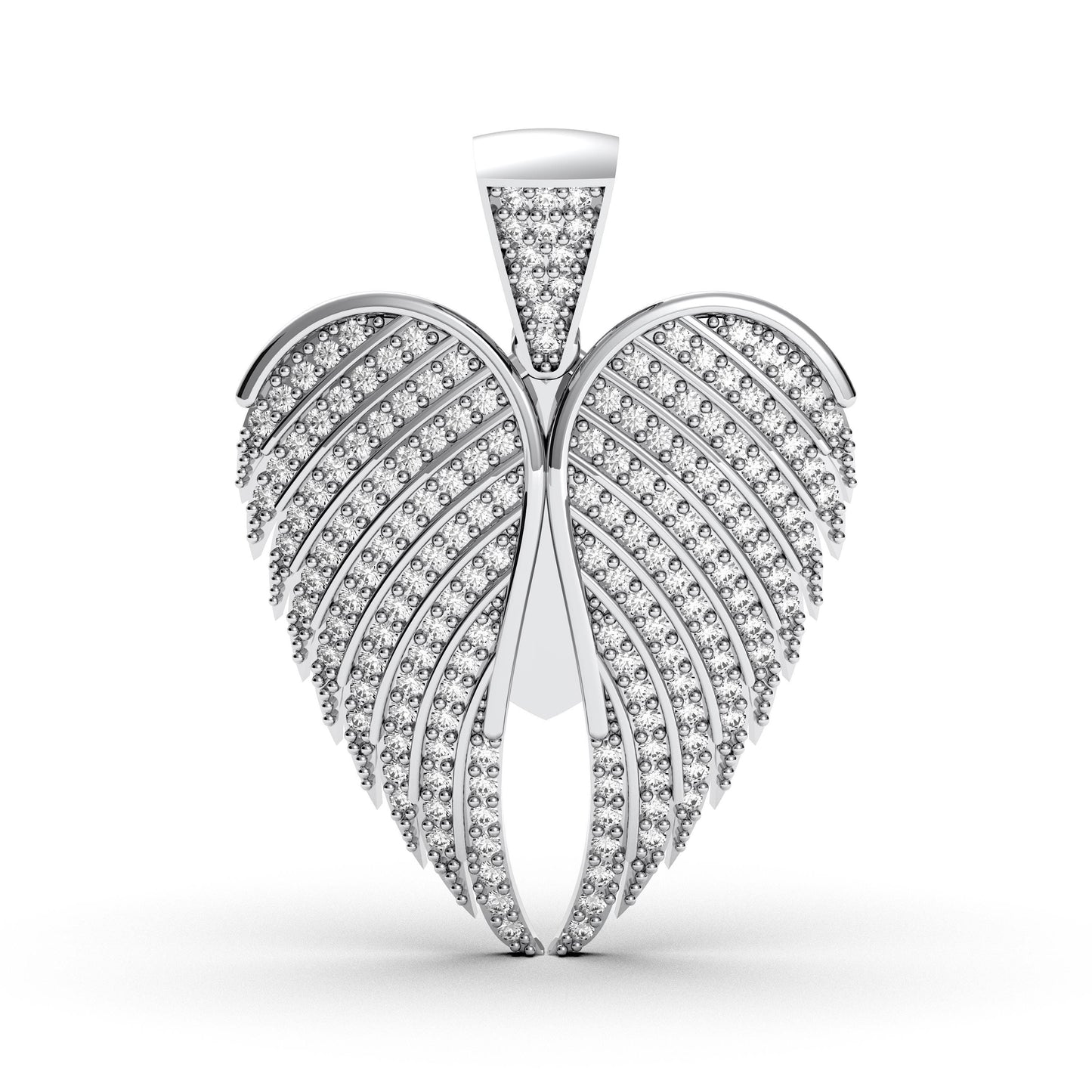 Angel Wing Heart Pendant Necklace β Sterling Silver Cubic Zirconia Angel Wings Jewelry, Sparkling Guardian Gift for Her