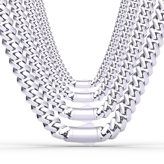 Sterling Silver Hollow Chain Necklace • Lightweight 925 Silver Curb Chain for Men & Women • Everyday Minimalist Silver Jewelry Gift