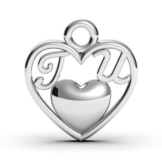 Sterling Silver 'Te Amo' Heart Pendant: Spanish Love Jewelry